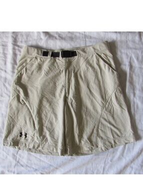Under Armour Performance Tech Stretch Belted Golf Outdoor Shorts Khaki Men's M